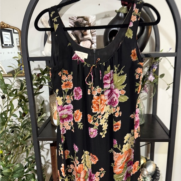 Jones New York Black floral Sleeveless Maxi Dress size 6 - Picture 3 of 9